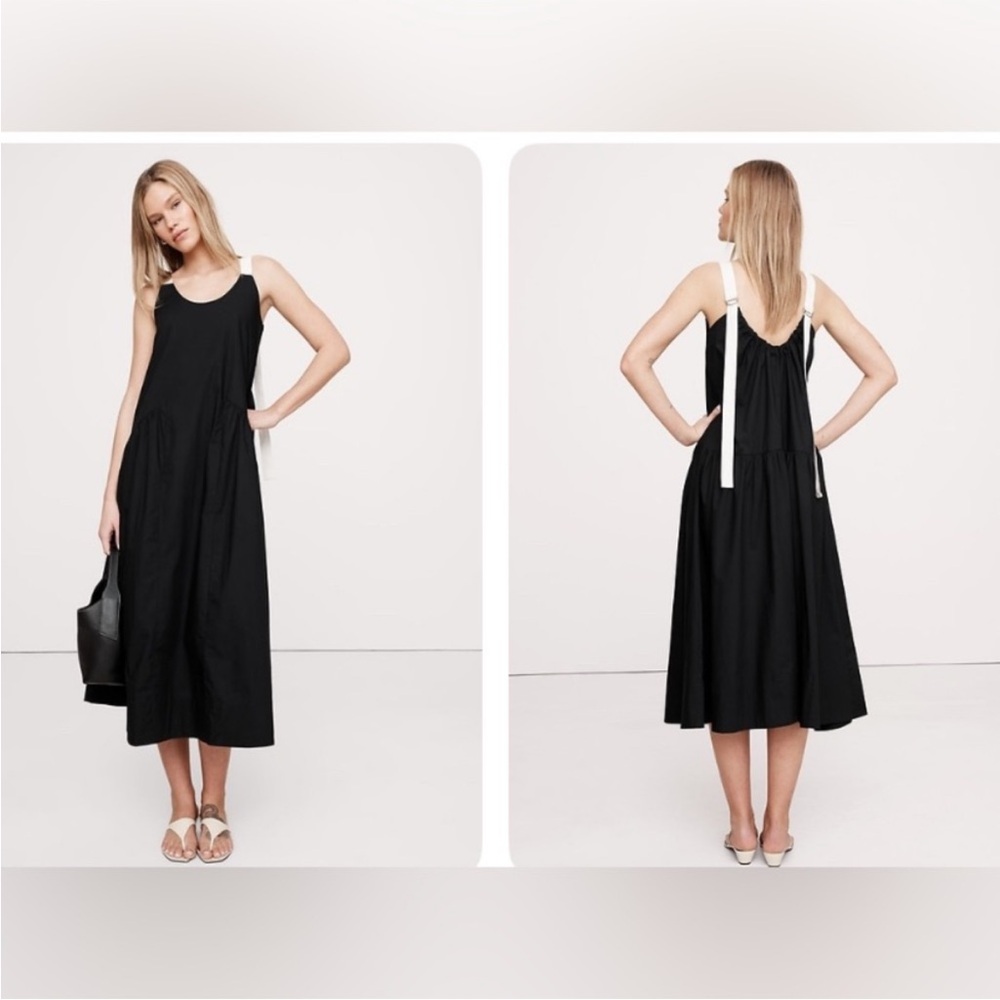 NWOT BANANA REPUBLIC POPLIN SWING MAXI DRESS size SMALL $180